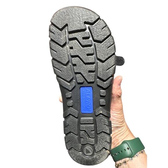 Alpro by Birkenstock Black Gizeh Royal Python Floral Sandals Size 7M - Picture 6 of 7